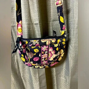 Vera Bradley Floral Nightingale Pattern All-In-One Small Crossbody Bag
